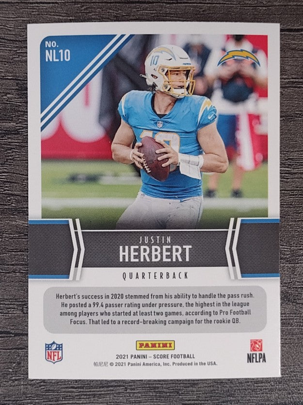 2021 Score Next Level Stats #10 Justin Herbert