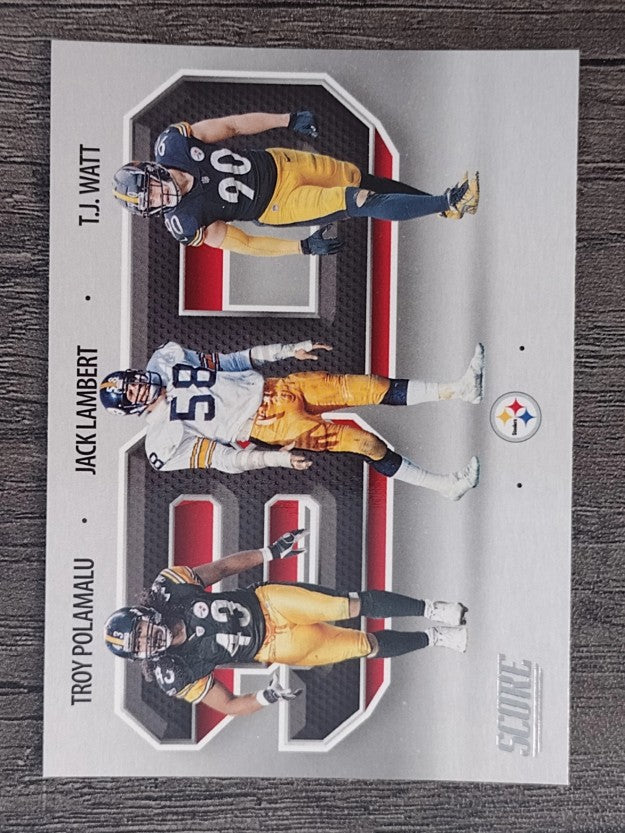 2021 Score 3D #4 Jack Lambert/T.J. Watt/Troy Polamalu