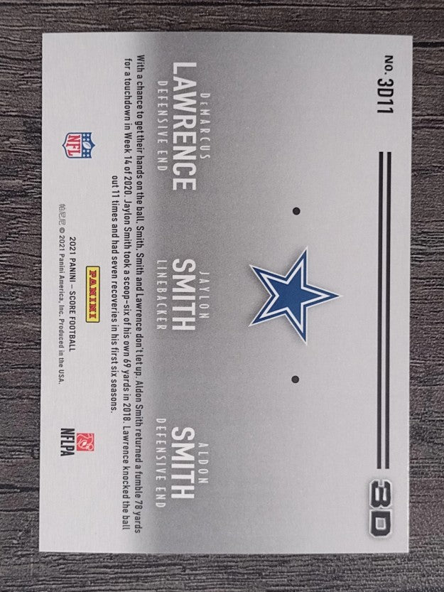 2021 Score 3D #11 Aldon Smith/DeMarcus Lawrence/Jaylon Smith