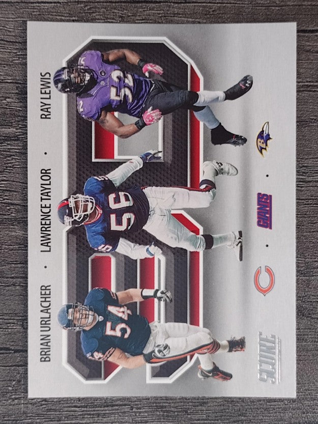2021 Score 3D #2 Brian Urlacher/Lawrence Taylor/Ray Lewis