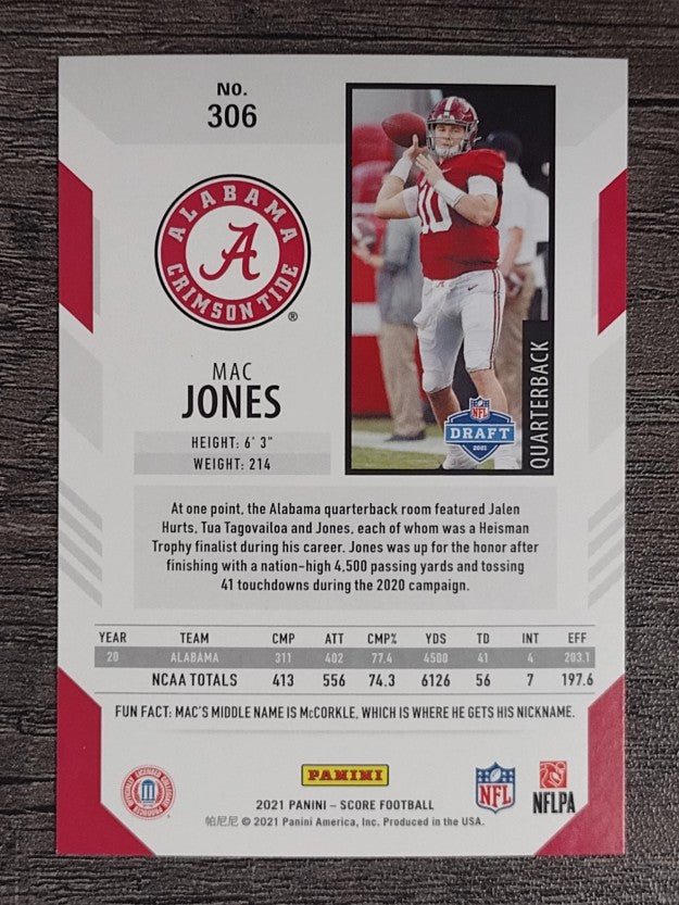 2021 Score #306 Mac Jones RC