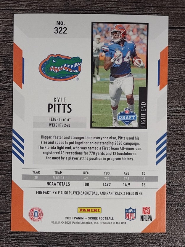 2021 Score #322 Kyle Pitts RC
