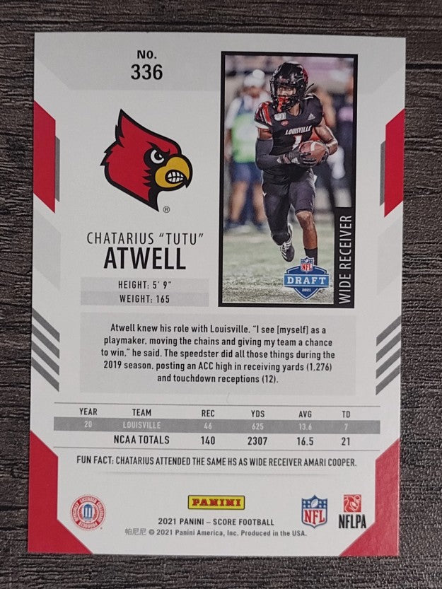 2021 Score #336 Chatarius Tutu Atwell RC