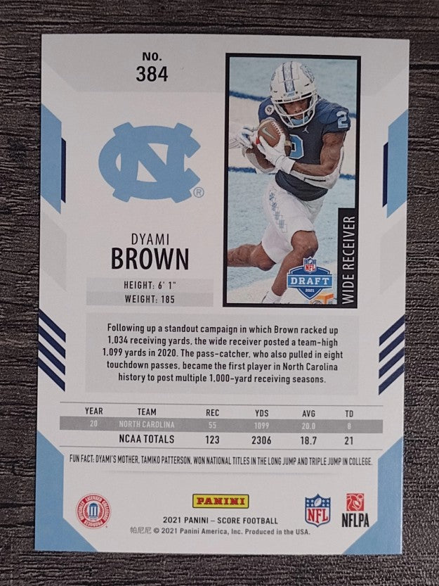 2021 Score #384 Dyami Brown RC