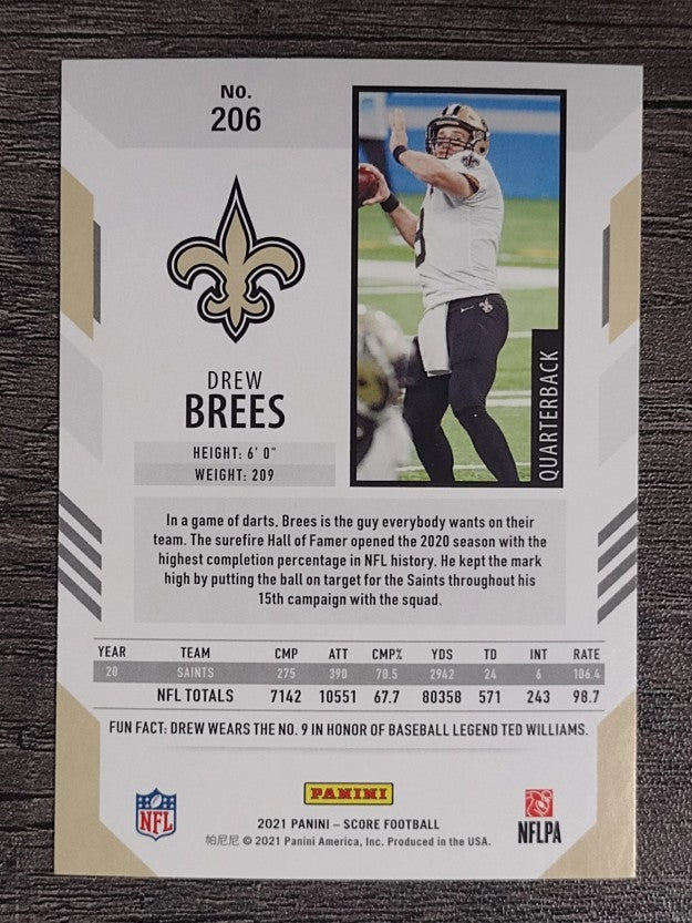 2021 Score #206 Drew Brees