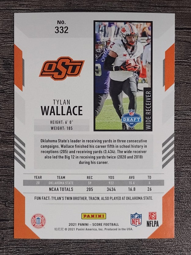 2021 Score #332 Tylan Wallace RC