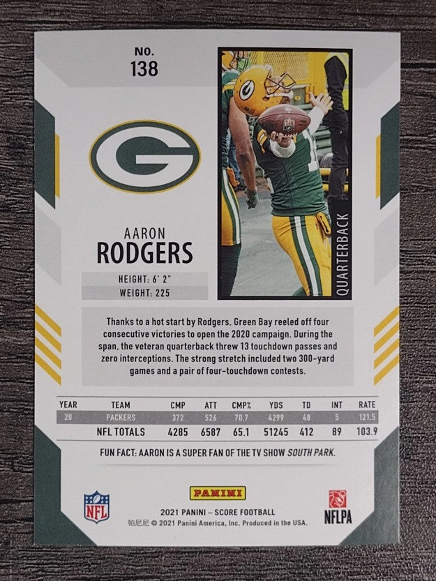 2021 Score #138 Aaron Rodgers