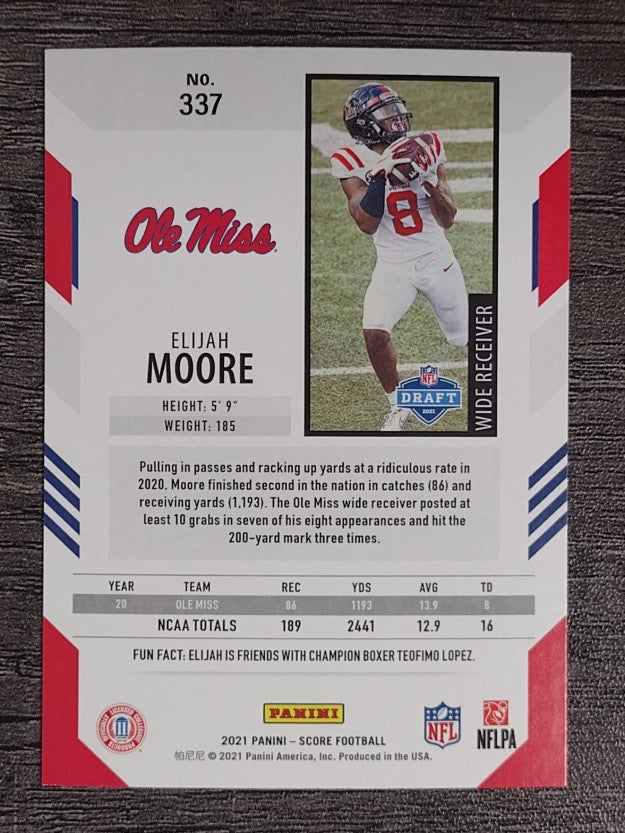 2021 Score #337 Elijah Moore RC