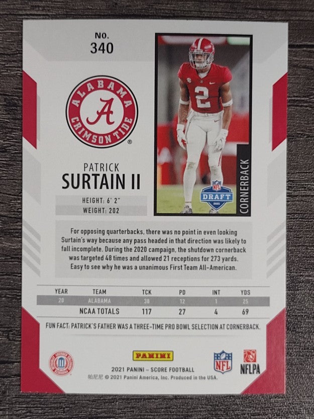 2021 Score #340 Patrick Surtain II RC