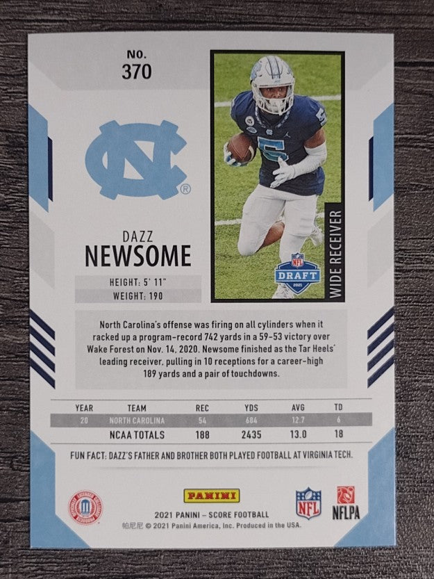 2021 Score #370 Dazz Newsome RC