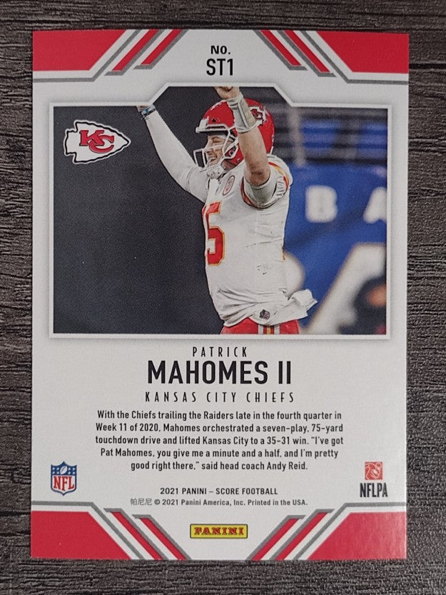 2021 Score Score Team Red #1 Patrick Mahomes II
