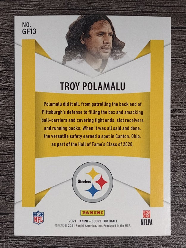 2021 Score Game Face Red #13 Troy Polamalu