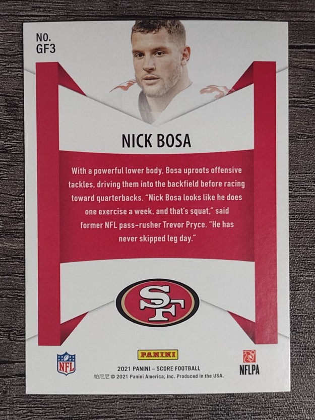 2021 Score Game Face Red #3 Nick Bosa