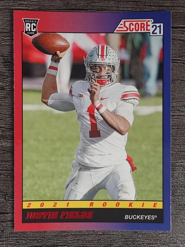 2021 Score '91 Throwback Rookies Gold #2 Justin Fields