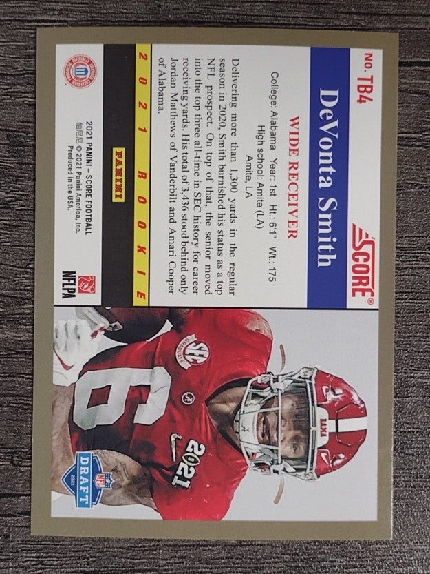 2021 Score '91 Throwback Rookies #4 DeVonta Smith