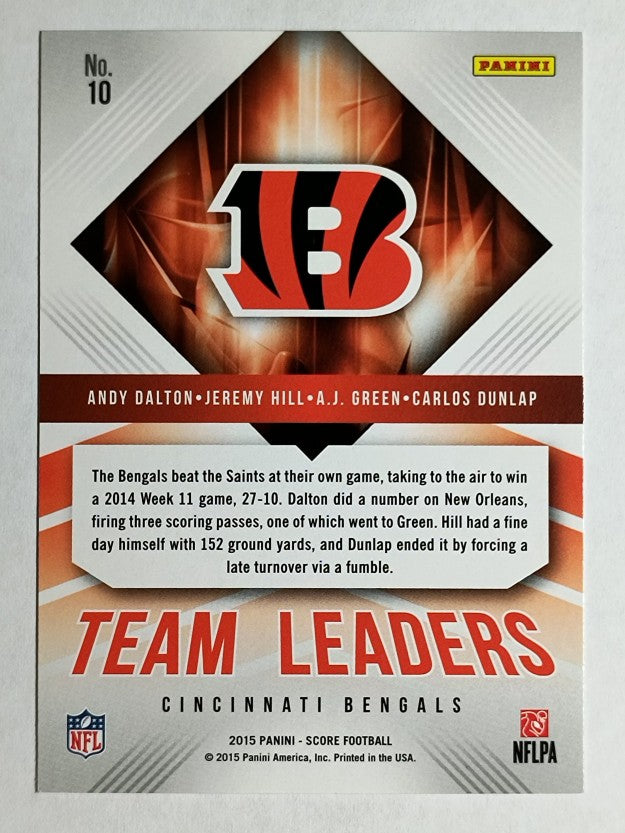 2015 Score Team Leaders #10 A.J. Green/Andy Dalton/Carlos Dunlap/Jeremy Hill
