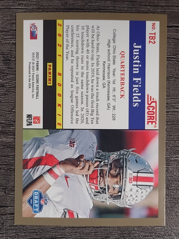 2021 Score '91 Throwback Rookies #2 Justin Fields