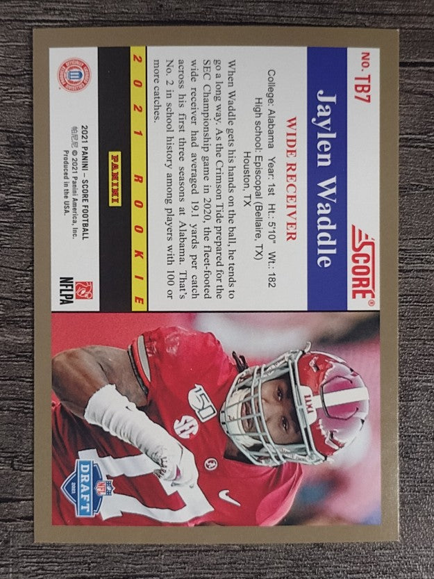 2021 Score '91 Throwback Rookies #7 Jaylen Waddle