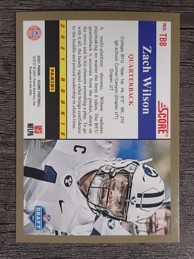 2021 Score '91 Throwback Rookies #8 Zach Wilson