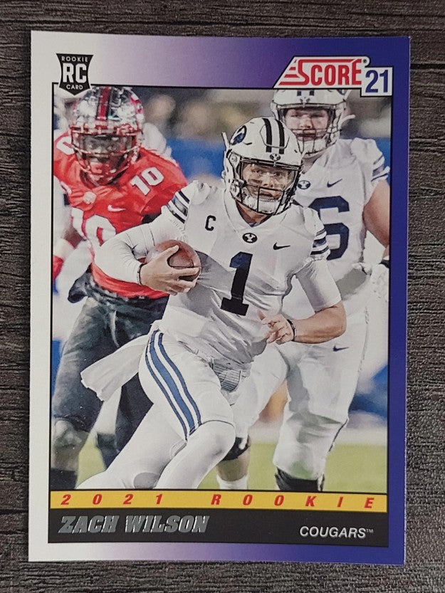 2021 Score '91 Throwback Rookies #8 Zach Wilson