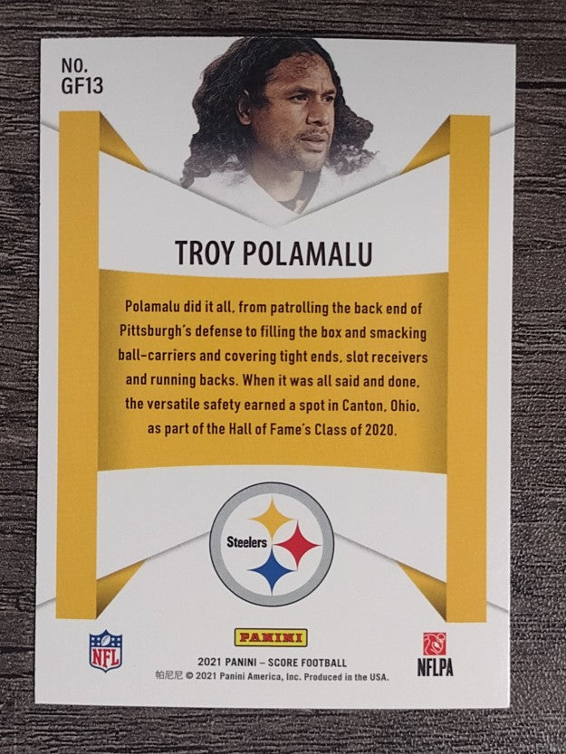 2021 Score Game Face #13 Troy Polamalu