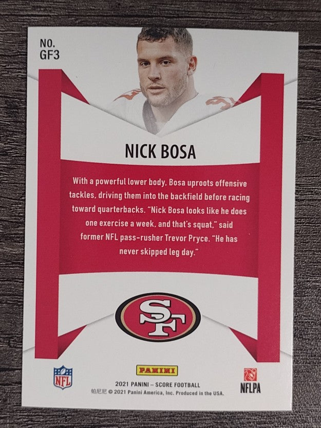 2021 Score Game Face #3 Nick Bosa