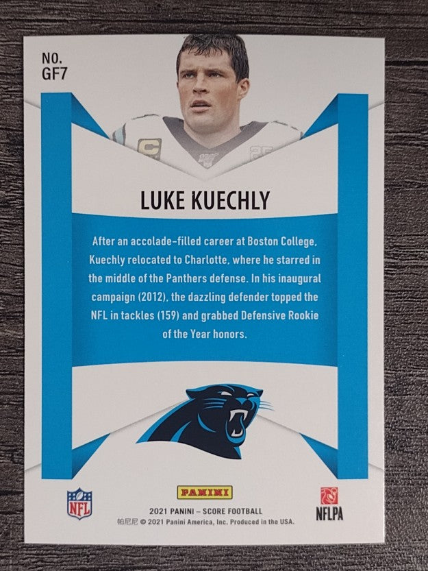 2021 Score Game Face #7 Luke Kuechly