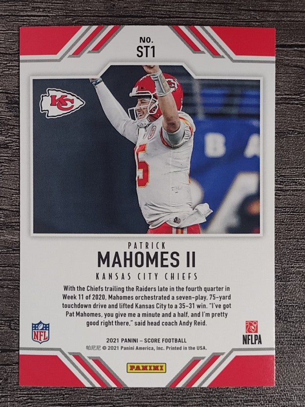2021 Score Score Team #1 Patrick Mahomes II