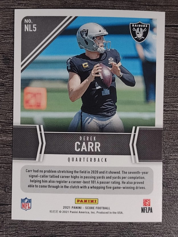 2021 Score Next Level Stats #5 Derek Carr