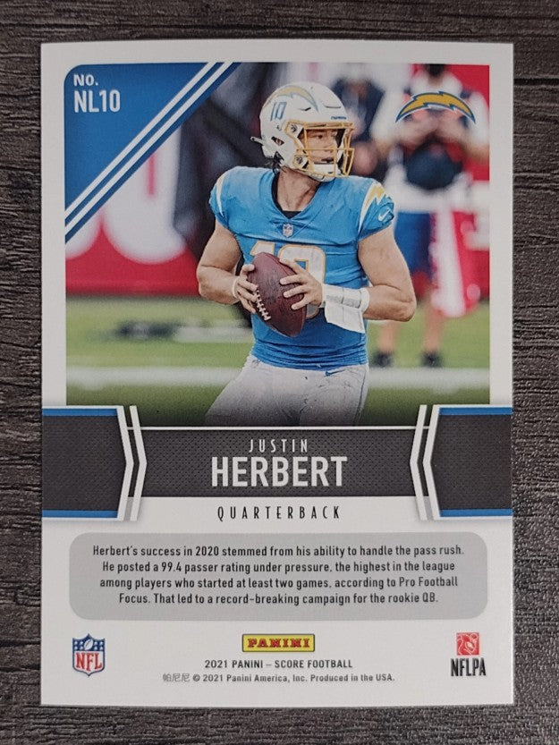 2021 Score Next Level Stats #10 Justin Herbert