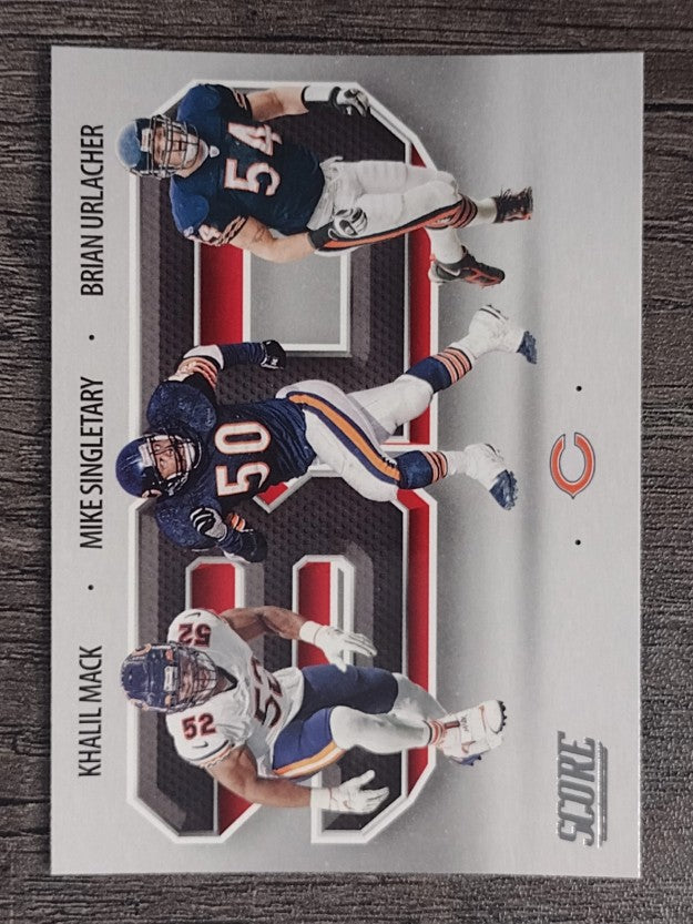 2021 Score 3D #1 Brian Urlacher/Khalil Mack/Mike Singletary