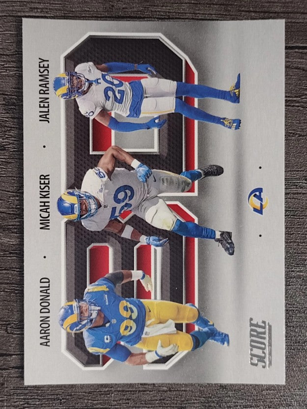 2021 Score 3D #8 Aaron Donald/Jalen Ramsey/Micah Kiser