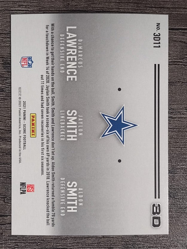 2021 Score 3D #11 Aldon Smith/DeMarcus Lawrence/Jaylon Smith