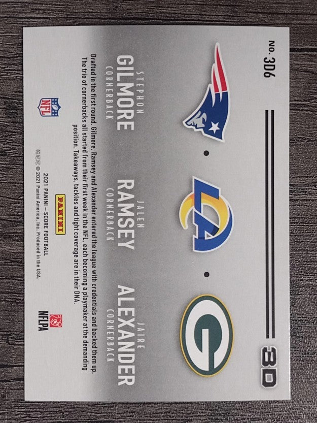2021 Score 3D #6 Jaire Alexander/Jalen Ramsey/Stephon Gilmore
