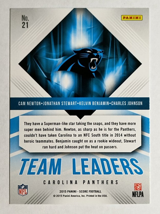 2015 Score Team Leaders #21 Cam Newton/Johnson/Jonathan Stewart/Kelvin Benjamin