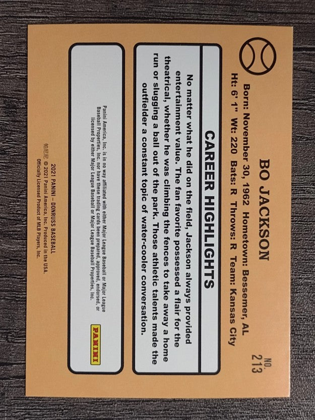 2021 Donruss #213 Bo Jackson RETRO