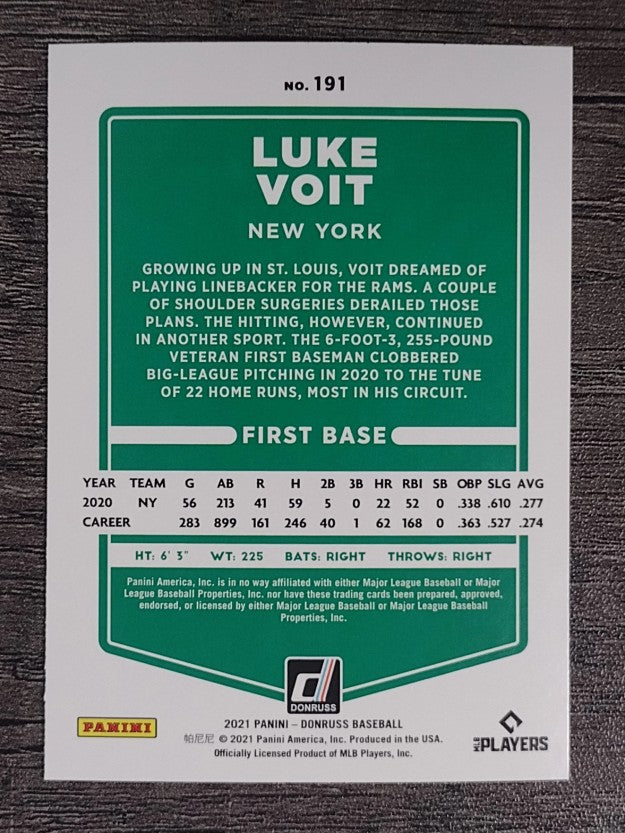 2021 Donruss #191 Luke Voit