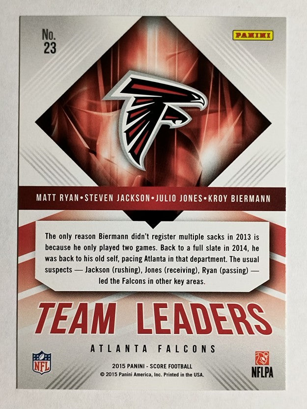 2015 Score Team Leaders #23 Julio Jones/Kroy Biermann/Matt Ryan/Steven Jackson