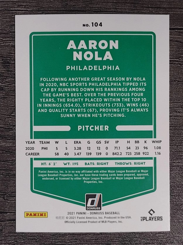 2021 Donruss #104 Aaron Nola