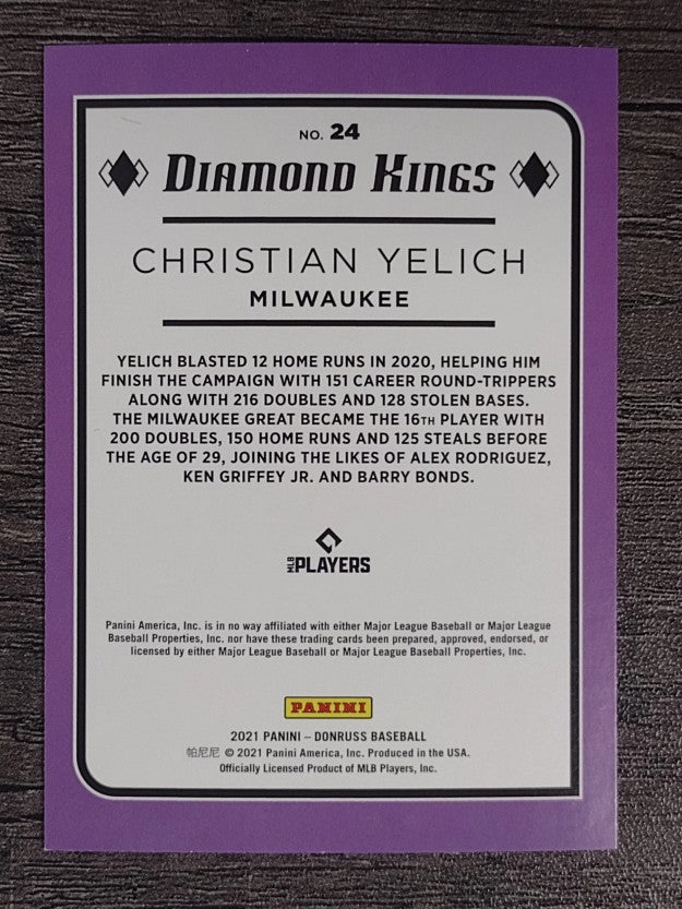 2021 Donruss #24 Christian Yelich DK