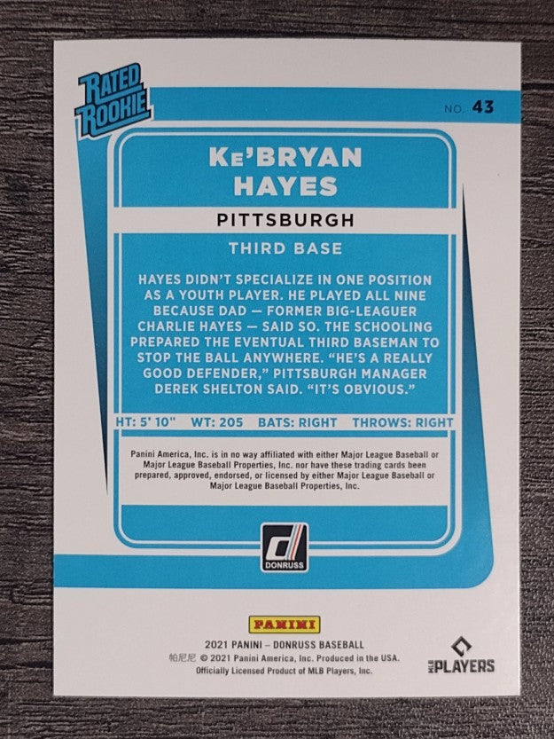 2021 Donruss #43 Ke'Bryan Hayes RR RC