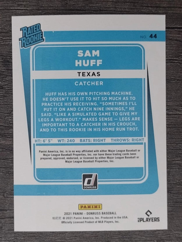 2021 Donruss #44 Sam Huff RR RC