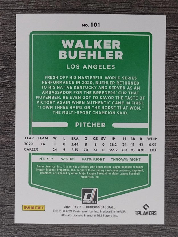 2021 Donruss #101 Walker Buehler
