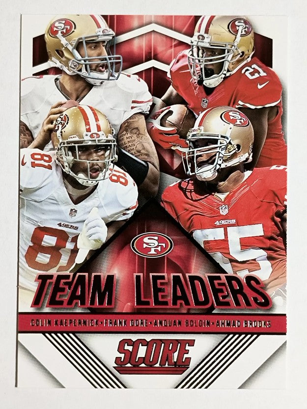 2015 Score Team Leaders Ahmad Brooks/Anquan Boldin/Colin Kaepernick/Frank Gore