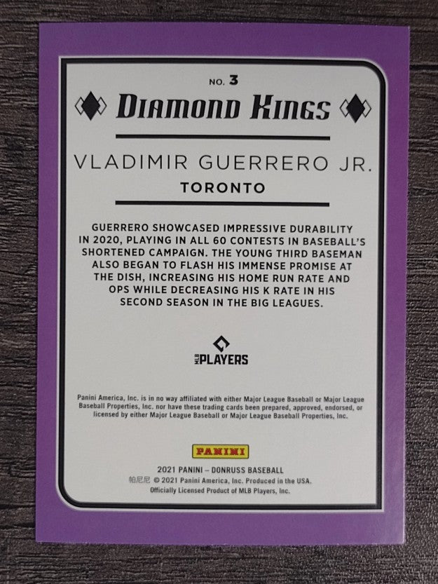 2021 Donruss #3 Vladimir Guerrero Jr. DK