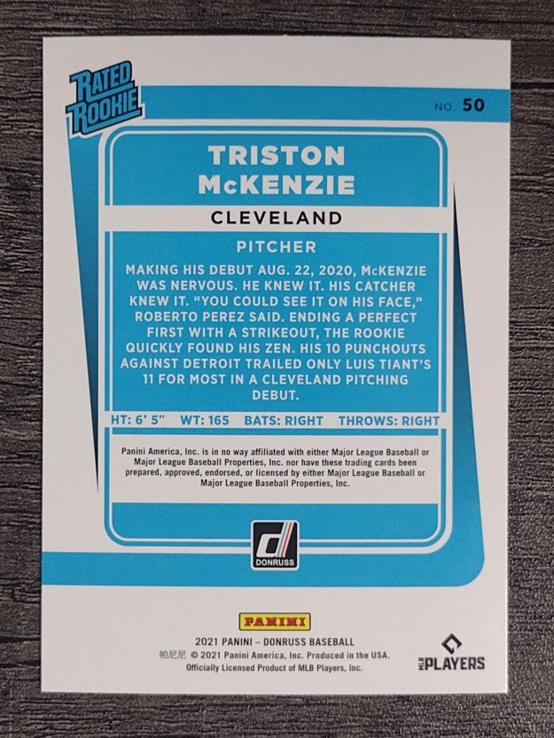 2021 Donruss #50 Triston McKenzie RR RC