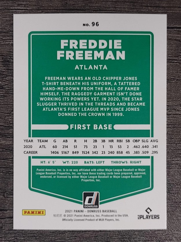 2021 Donruss #96 Freddie Freeman
