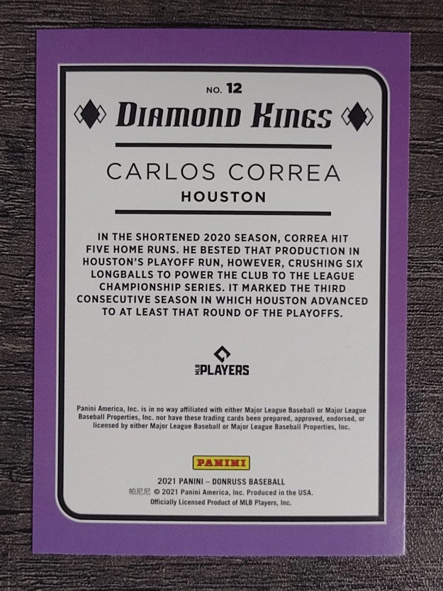 2021 Donruss #12 Carlos Correa DK