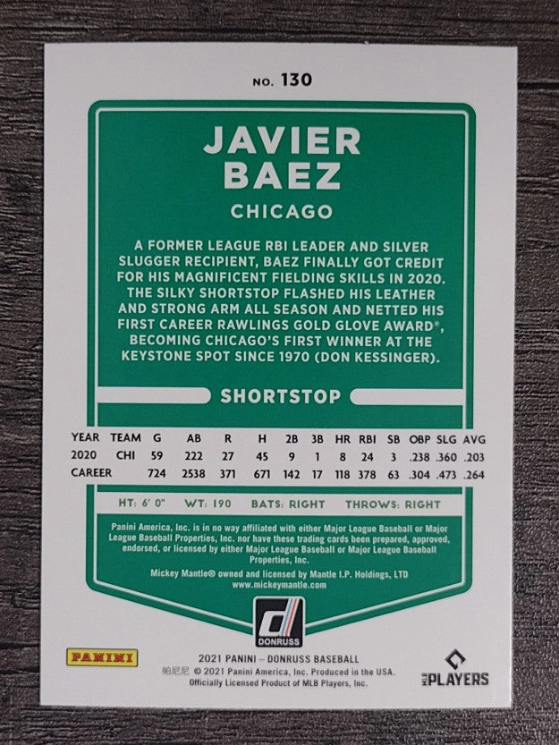 2021 Donruss Variations #130 Javier Baez