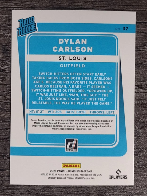 2021 Donruss #37 Dylan Carlson RR RC